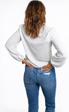 Load image into Gallery viewer, Swiss dot long sleeve blouse with lace trim
