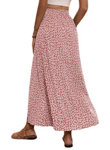 Load image into Gallery viewer, Ditsy floral long skirt with slit
