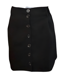 Black skirt with decorative buttons