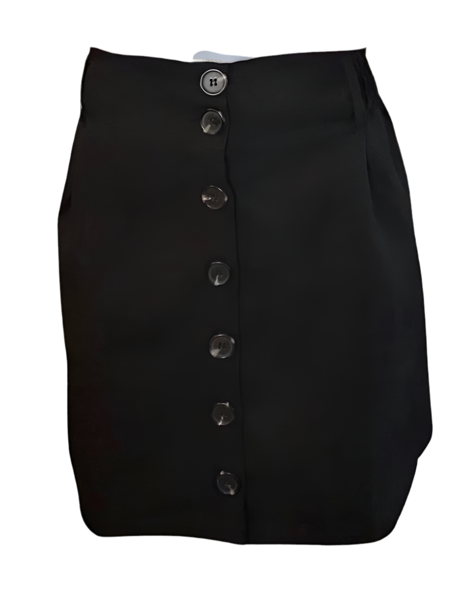 Black skirt with decorative buttons