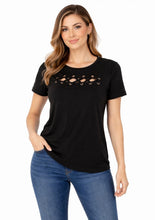 Load image into Gallery viewer, Tee with horizontal lace up detail
