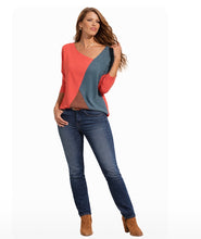 Load image into Gallery viewer, Lightweight color block sweater
