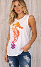 Load image into Gallery viewer, White seahorse tank top
