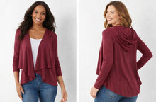 Load image into Gallery viewer, Open front hooded cardigan
