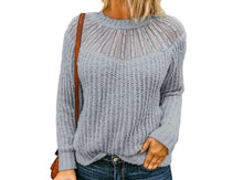 Load image into Gallery viewer, Soft acrylic sweater with upper lace

