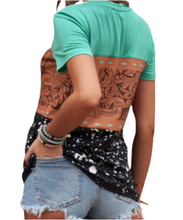 Load image into Gallery viewer, Color block tee with 2 unique patterns
