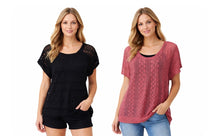 Load image into Gallery viewer, Short sleeve crochet tee (Tank top not included)
