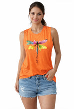 Load image into Gallery viewer, Dragonfly print tank top
