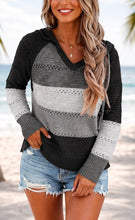 Load image into Gallery viewer, Long sleeve knit hollow out sweater with hood
