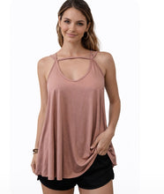 Load image into Gallery viewer, Dusty rose tank top with straps
