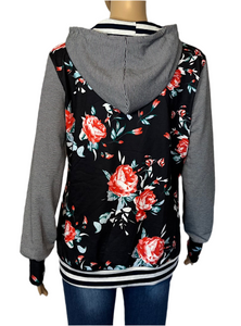 Floral striped hoodies