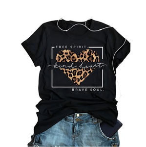 Free Spirit, Kind Heart, Brave Soul Black tee
