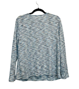 Blue button up top