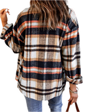 Load image into Gallery viewer, Plaid Jacket with buttons and large pockets
