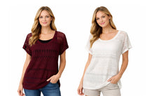 Load image into Gallery viewer, Short sleeve crochet tee (Tank top not included)
