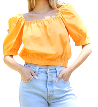 Load image into Gallery viewer, Marigold yellow off the shoulder top
