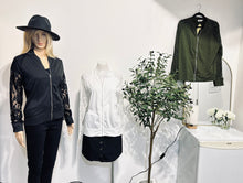 Load image into Gallery viewer, Lightweight bomber jacket with lace sleeves
