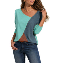 Load image into Gallery viewer, Lightweight color block sweater

