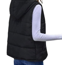 Load image into Gallery viewer, Hooded puffer vest with pockets
