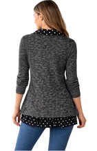 Load image into Gallery viewer, Cute tunic top with polka dot trim.

