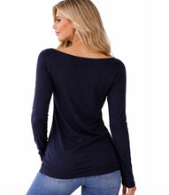 Load image into Gallery viewer, Long sleeve navy sweater

