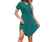 Load image into Gallery viewer, Super soft dress with pockets and decorative buttons
