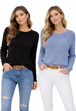 Load image into Gallery viewer, Acrylic knit sweater with criss cross back
