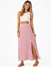 Load image into Gallery viewer, Ditsy floral long skirt with slit
