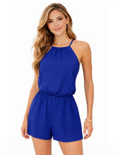 Load image into Gallery viewer, Halter style romper with elastic waist
