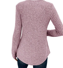 Load image into Gallery viewer, Mauve purple button up blouse
