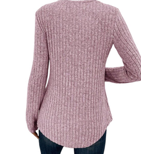 Mauve purple button up blouse