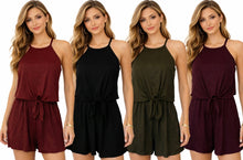 Load image into Gallery viewer, Knotted romper with button up back
