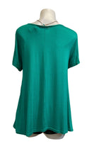 Load image into Gallery viewer, Green tee with necklace
