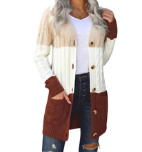 Load image into Gallery viewer, Button up acrylic knit cardigan with pockets
