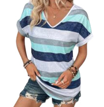 Load image into Gallery viewer, Colorblock striped tee
