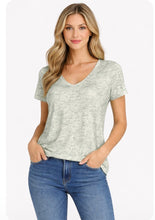 Load image into Gallery viewer, V neck print tee
