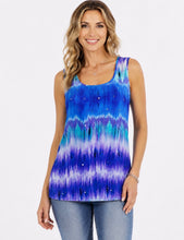 Load image into Gallery viewer, Multi-coloured blue tank top
