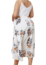 Load image into Gallery viewer, Plus size white crossover floral midi dress
