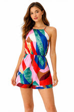 Load image into Gallery viewer, Multi color romper with tie-up back
