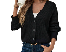 Load image into Gallery viewer, Button up knit sweater
