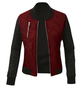 Light  quilted jacket with decorative upper zipper