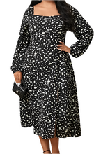 Load image into Gallery viewer, Plus size black polka dot maxi dress
