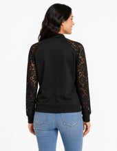 Load image into Gallery viewer, Lightweight bomber jacket with lace sleeves
