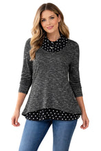 Load image into Gallery viewer, Cute tunic top with polka dot trim.
