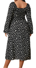 Load image into Gallery viewer, Plus size black polka dot maxi dress
