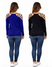 Load image into Gallery viewer, Long sleeve top with strappy sleeve
