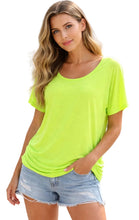 Load image into Gallery viewer, Short sleeve tee with slit on sleeve and ruched sides
