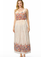 Load image into Gallery viewer, Long dress with pattern and lining
