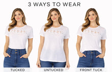 Load image into Gallery viewer, Tee with horizontal lace up detail
