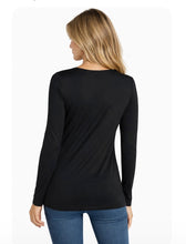 Load image into Gallery viewer, Black cutout lace insert top
